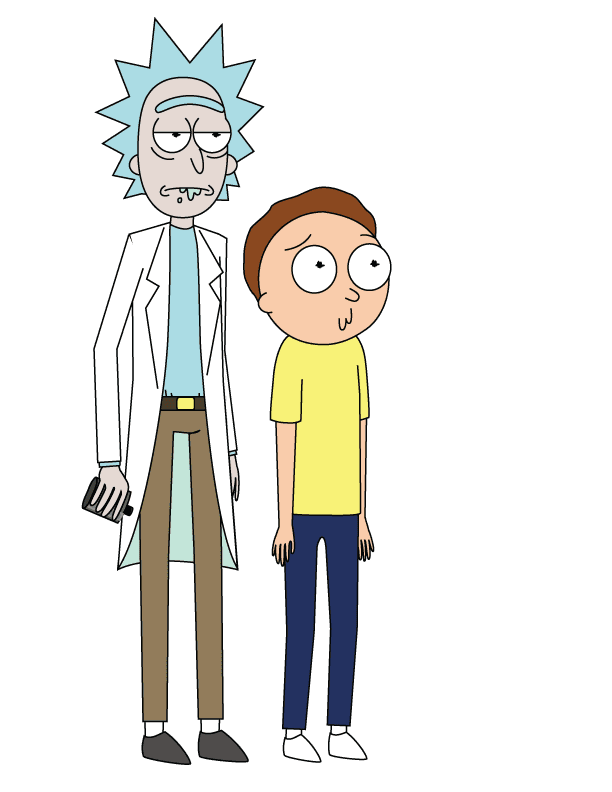 rick and morty standing